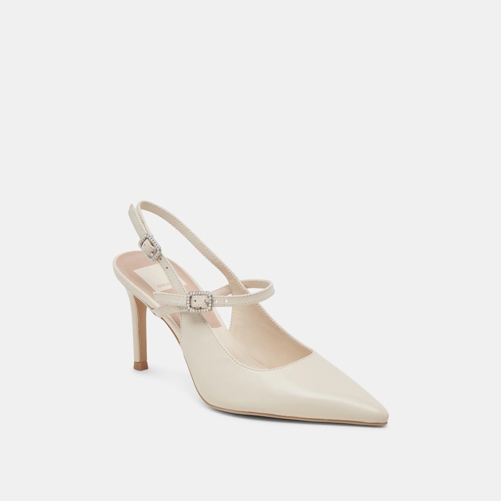 Dolce Vita Kellen Ivory Leather Heels NWT 7